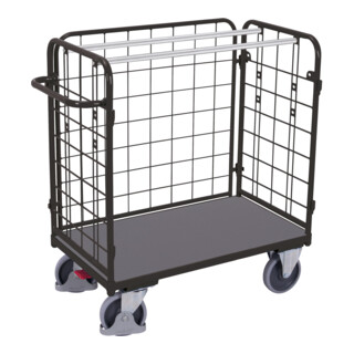 Cordes Paket-Dreiwandwagen niedrig RAL 7016