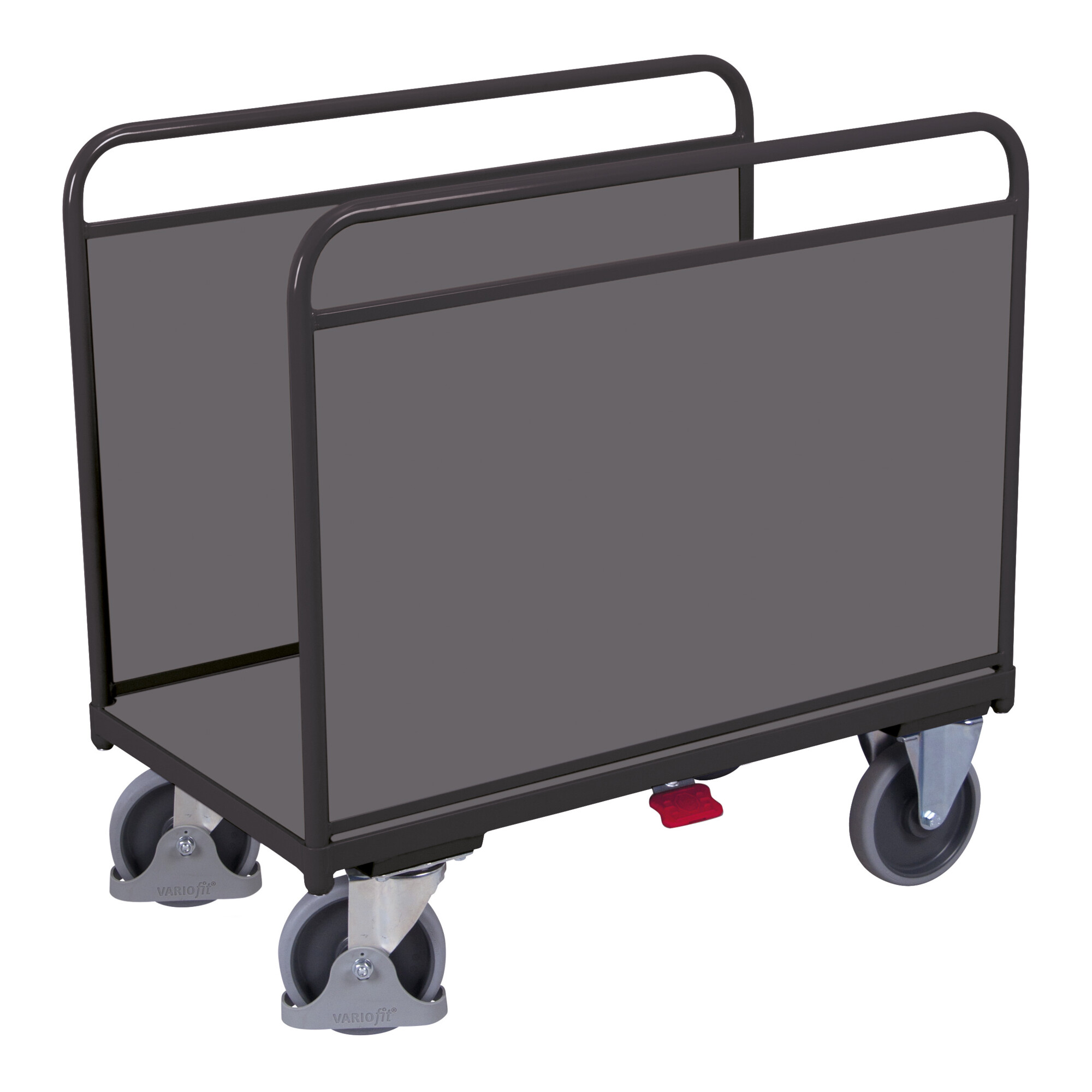 Cordes Seitenbügelwagen mit Holzwänden RAL 7016 anthrazitgrau