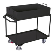 Cordes Tischwagen mit 2 Ladeflächen abnehmbare Wanne RAL 7016