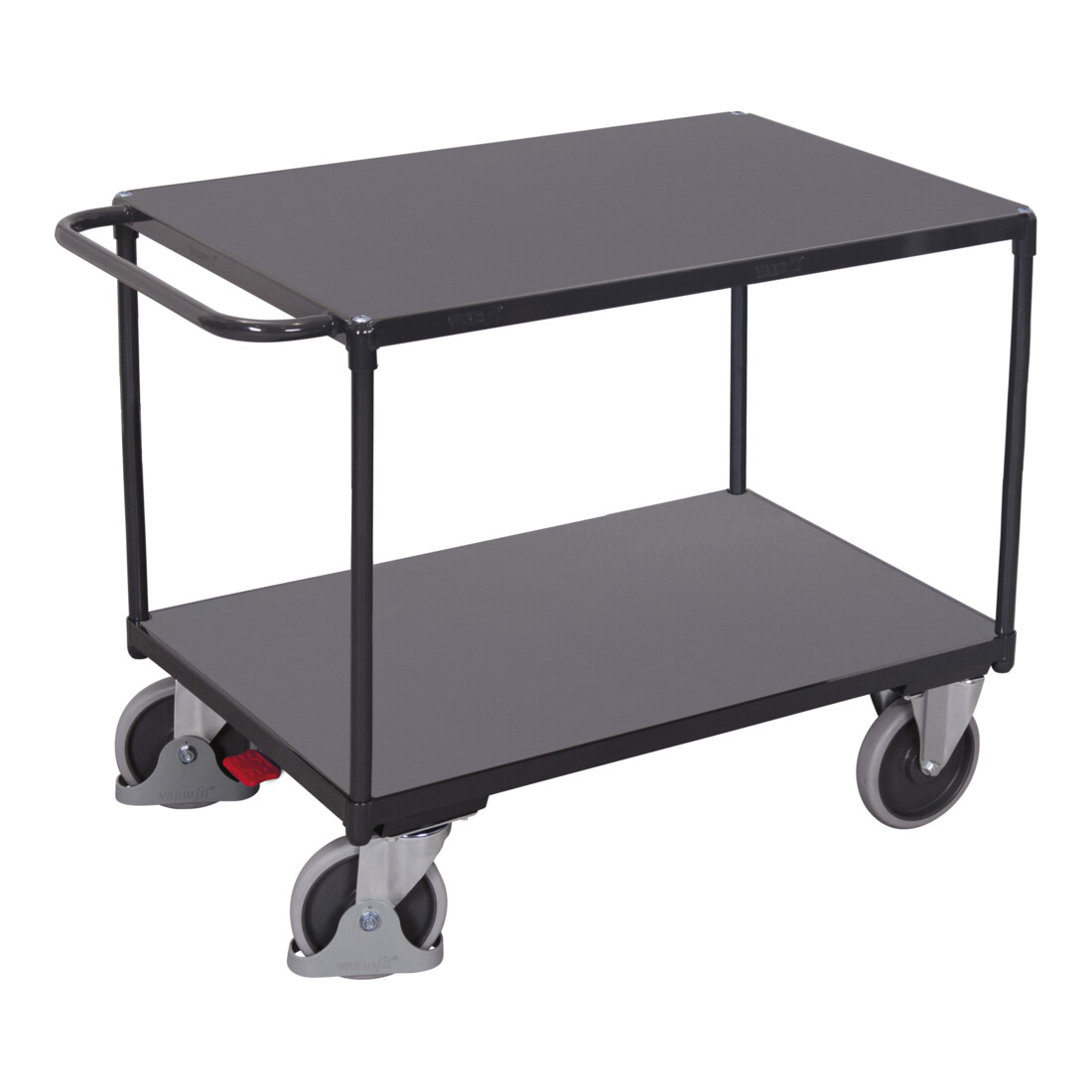 Cordes Tischwagen Schwerer mit 2 Ladeflächen RAL 7016