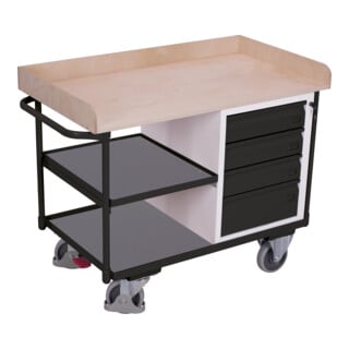 Cordes Werkstattwagen 3 Ladeflächen RAL 7016