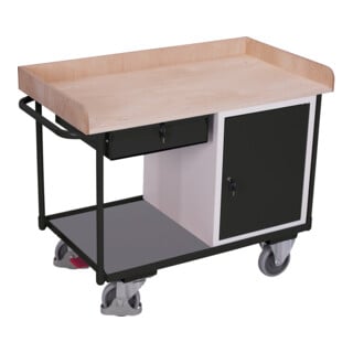 Cordes Werkstattwagen mit 2 Ladeflächen RAL 7016