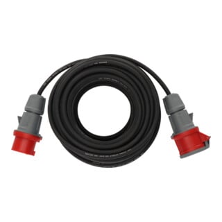 Cordon prolongateur CEE IP44 30m noir H07RN-F 5G1,5 pentapolaire