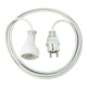 Cordon prolongateur en plastique de qualité 3m blanc H05VV-F 3G1,5-1