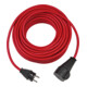 Cordon prolongateur IP44 pour chantiers 10m rouge H07RN-F 3G1,5-1