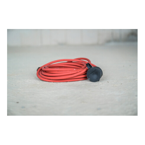 Cordon prolongateur IP44 pour chantiers 10m rouge H07RN-F 3G1,5