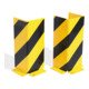 Cornière de protection - angle noir/jaune Moravia 400 x 160 x 5 mm à cheviller
