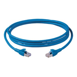 Corning Câble de raccordement Cat.6a CCAAGB-G2002-A050-C0 5,0 m bleu S/FTP fx 2 x RJ45