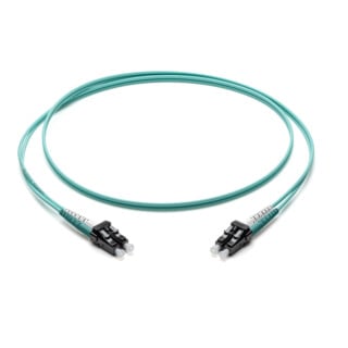 Corning Câble de raccordement fibre optique LC/LC OM3 50/125 2 m turquoise
