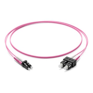 Corning Câble de raccordement fibre optique LC/SC OM4 50/125 5 m violet
