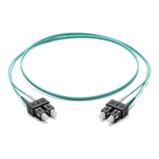 Corning Câble de raccordement fibre optique SC/SC OM3 50/125 1 m turquoise