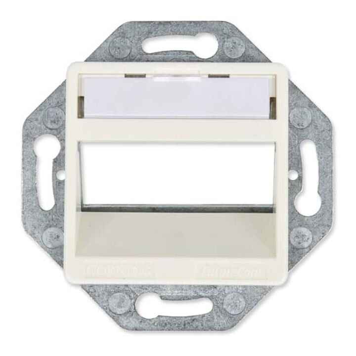Corning Ensemble cadre 50x50mm avec vis, RAL9010 CAXXSE-S0301-C002