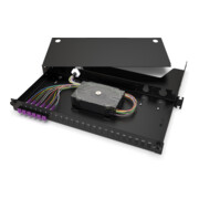 Corning LANSCAPE Boîte de fusion LAN1 6 x LCD OM3/4 PGTL noir LAN1-12AV-PGTL-B-1