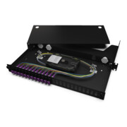Corning LANSCAPE Boîte de fusion LAN1 6 x LCD OM3/4 PGTL noir LAN1-12AV-PGTL-B-3