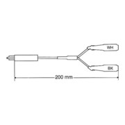 Corning LSA-Plus Câble de test 4 pôles Bu. 0,2 m DE620001672-1