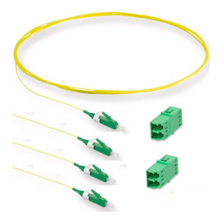 Corning Pigtail + Set de coupleur LCAPC 4/2 Duplex BAT-PSY-22RT