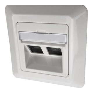 Corning Rahmenset schräg 80 x 80 für 2xRJ45 VOLKeystone UAXCSE-S0201-C040-BP