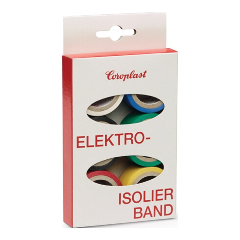 Coroplast Elektroisolierband-Set 302 6-teilig L.3,3m B.19mm Ktr.