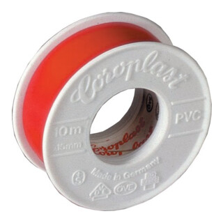 Coroplast Ruban isolant 10 m x 15 mm rouge