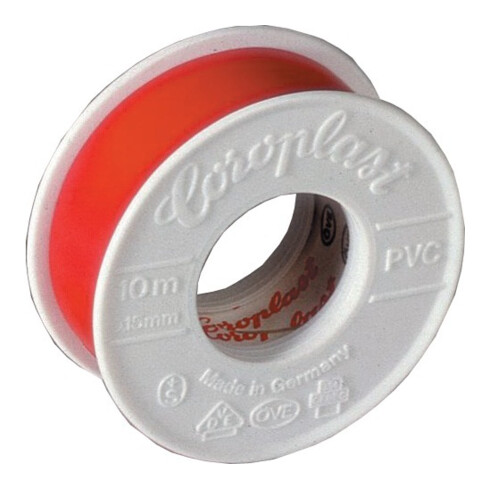 Coroplast Ruban isolant 10 m x 15 mm rouge