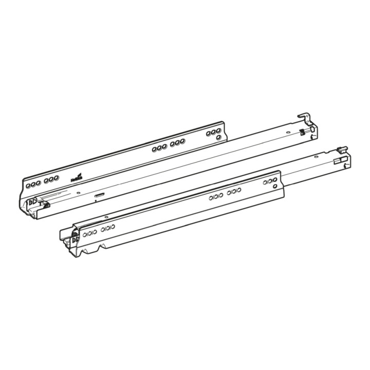 Coulisse à sortie totale Actro YOU L (40 kg), 350 mm, à gauche et à droite Hettich
