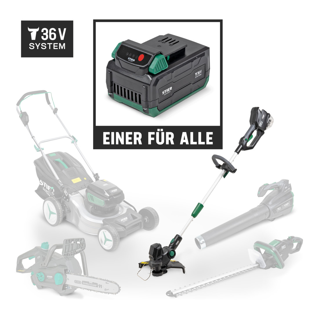 Coupe-bordures sans fil STIER SRT-75 + batterie 2,5 Ah + chargeur rapide + lunettes de soleil STIER gratuites