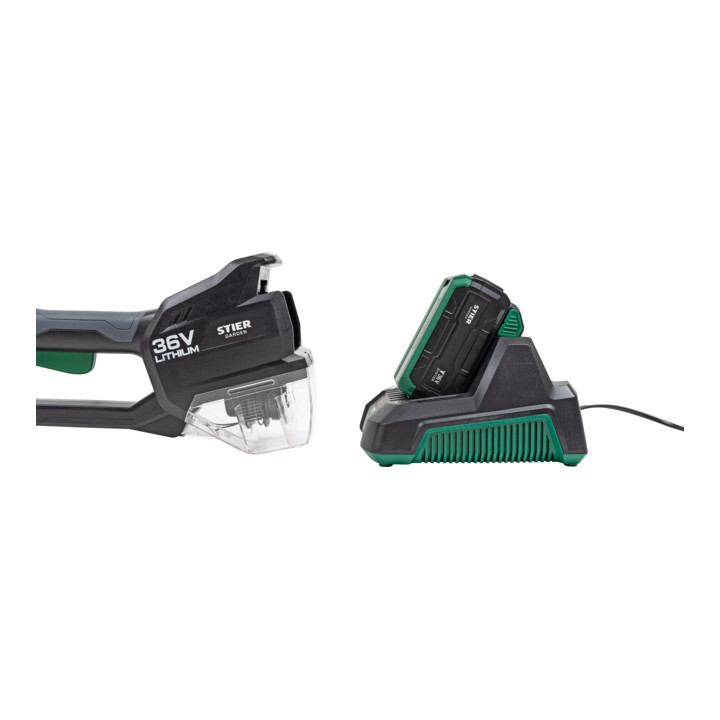 Coupe-bordures sans fil STIER SRT-75 + batterie 36 V 2,5 Ah + chargeur rapide 36 V 3 A + batterie gratuite