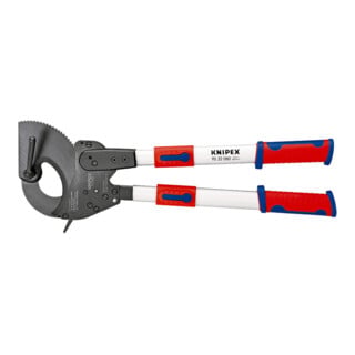 Coupe-câbles, à cliquet, avec bras télescopiques Knipex