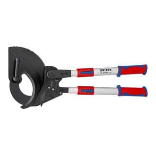 Coupe-câbles, à cliquet, avec bras télescopiques Knipex