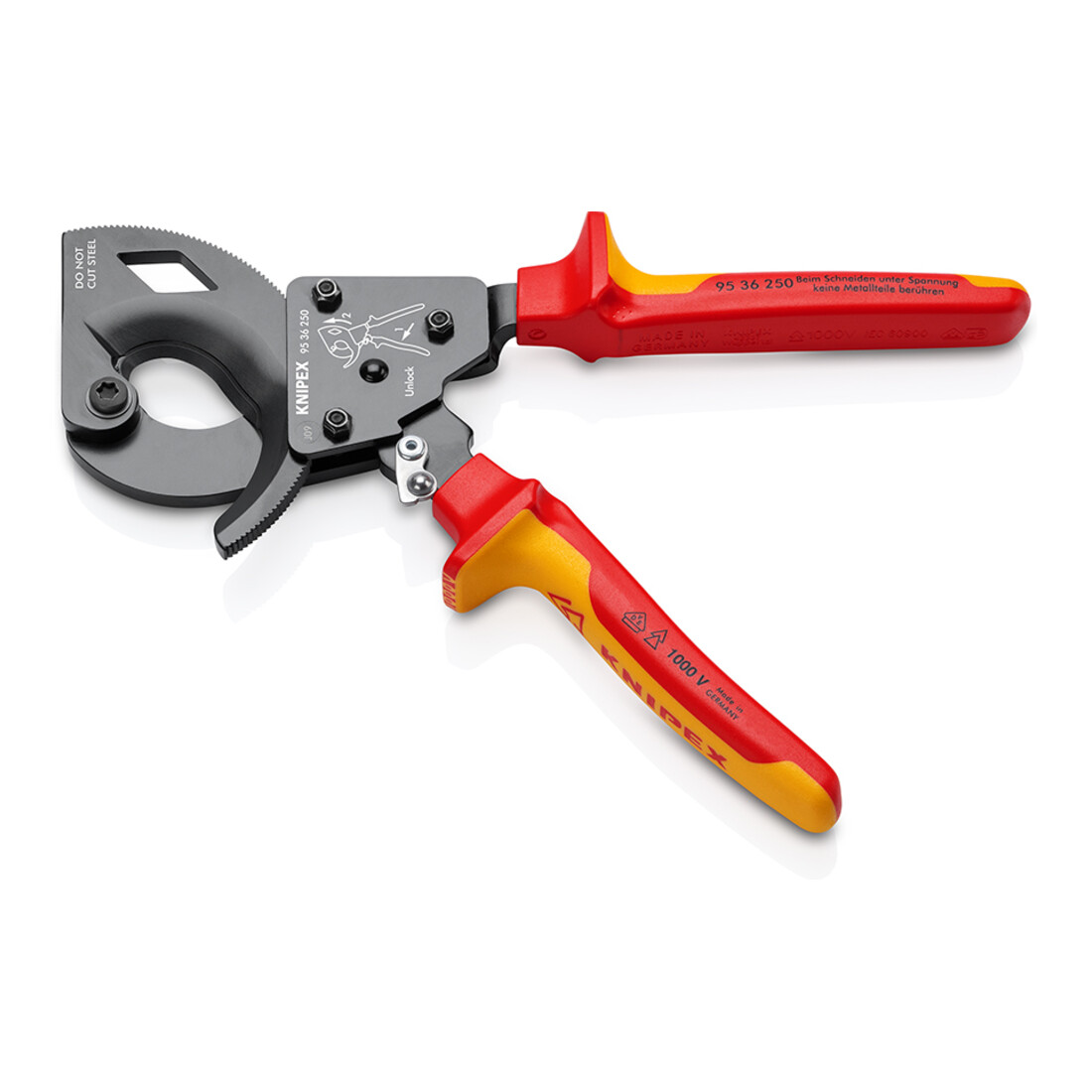 Coupe-câble total l.280mm max.52 (380 mm²)mm manchons multi-comp. VDE KNIPEX