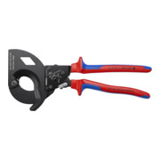 Coupe-câbles, à cliquet, pour câbles à blindage acier (câbles SWA) Knipex