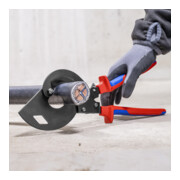 Coupe-câbles, à cliquet, pour câbles à blindage acier (câbles SWA) Knipex-5