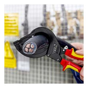 Coupe-câbles, à cliquet, pour câbles à blindage acier (câbles SWA) Knipex-3