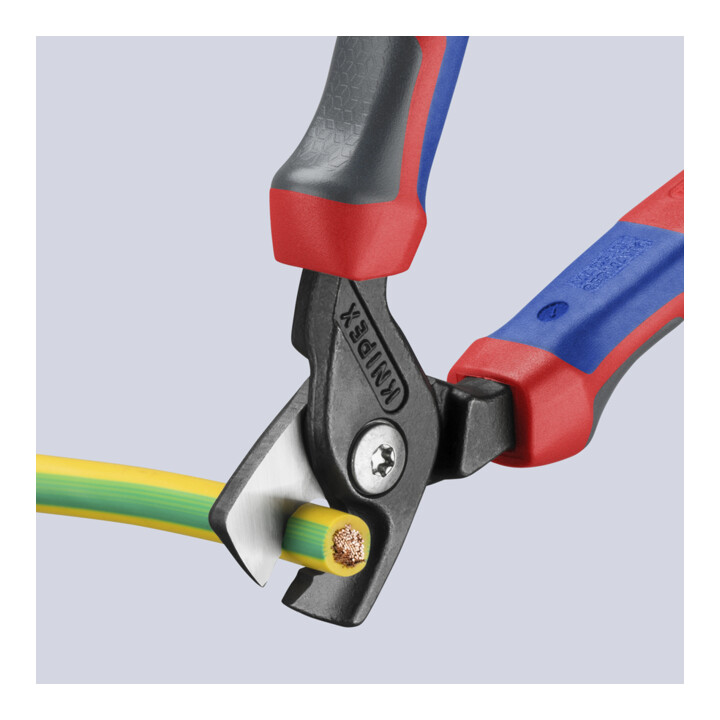 Coupe-câbles Knipex StepCut avec gaine multimatière, bruni, 160 mm