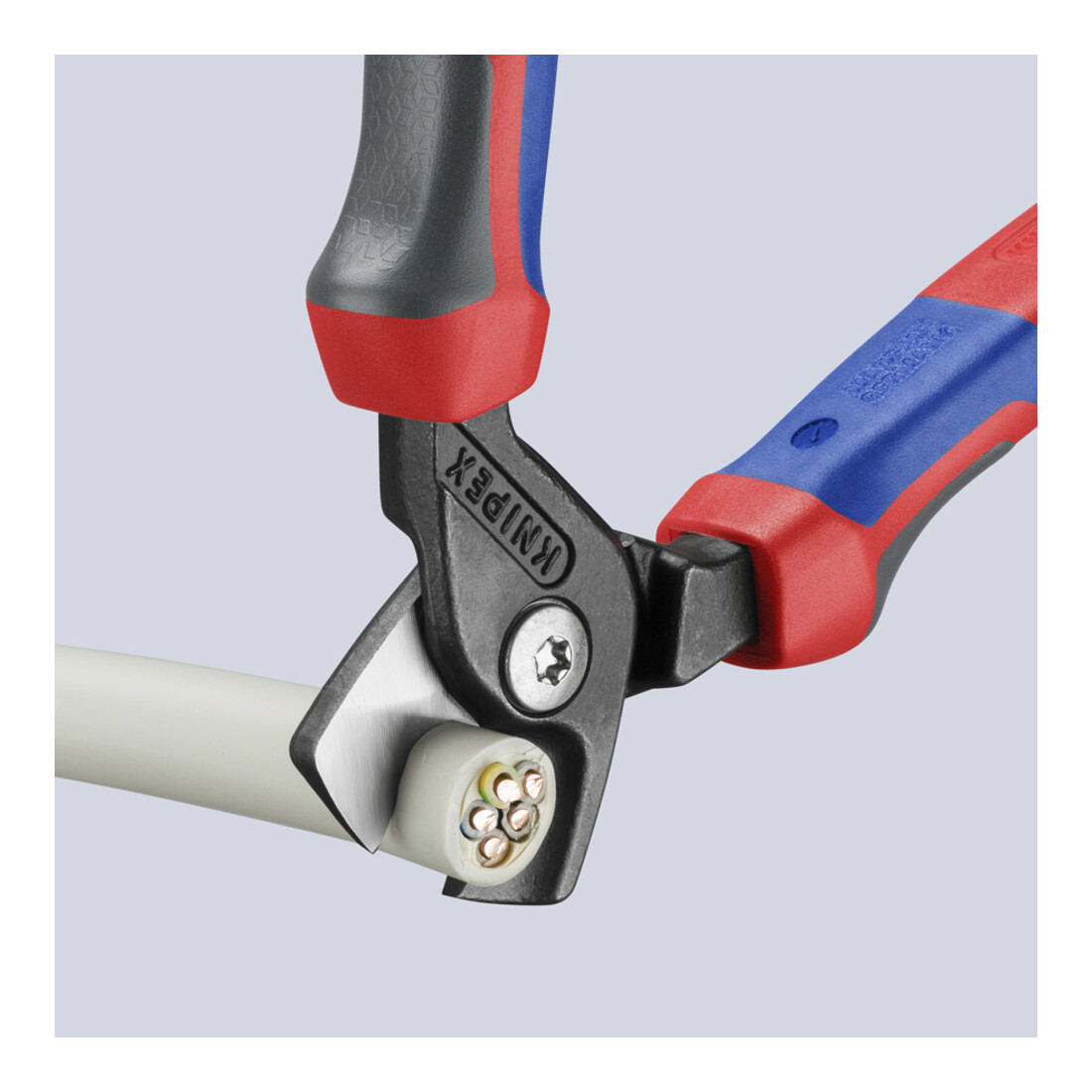 Coupe-câbles Knipex StepCut avec gaine multimatière, bruni, 160 mm