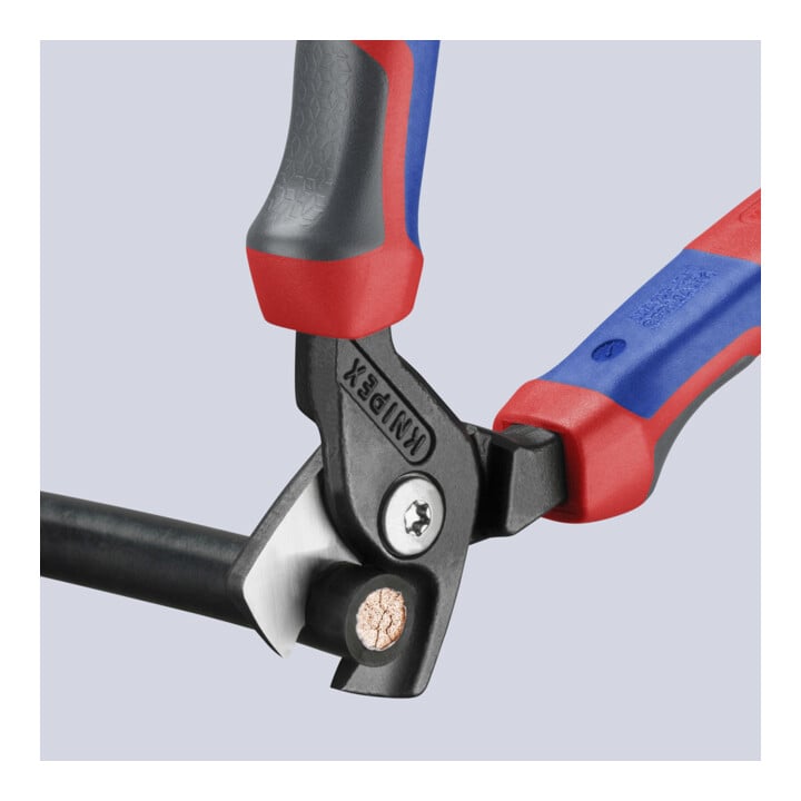 Coupe-câbles Knipex StepCut avec gaine multimatière, bruni, 160 mm