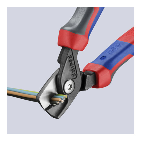 Coupe-câbles Knipex StepCut avec gaine multimatière, bruni, 160 mm