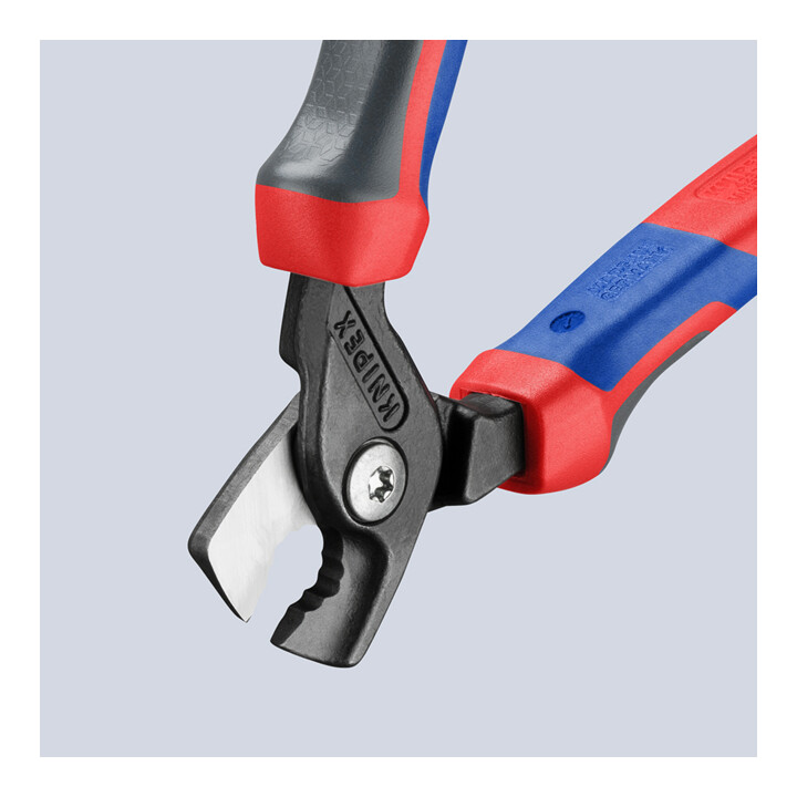 Coupe-câbles Knipex StepCut avec gaine multimatière, bruni, 160 mm
