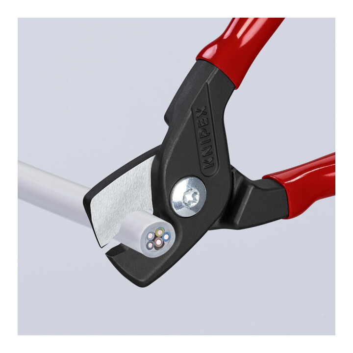 Coupe-câbles Knipex StepCut avec revêtement en plastique, bruni, 160 mm