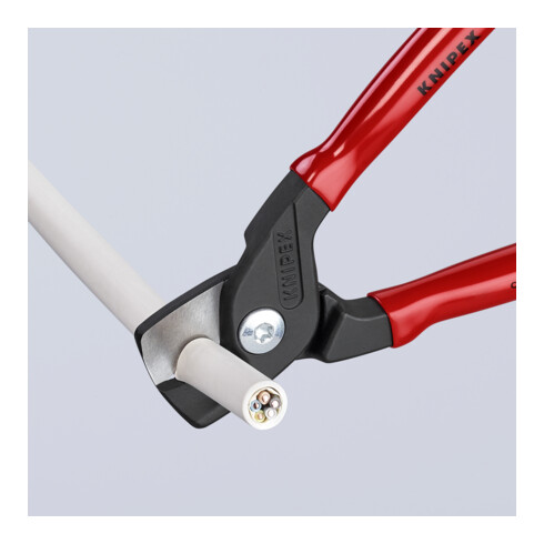 Coupe-câbles Knipex StepCut avec revêtement en plastique, bruni, 160 mm