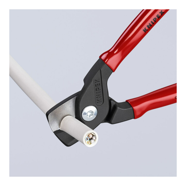 Coupe-câbles Knipex StepCut avec revêtement en plastique, bruni, 160 mm
