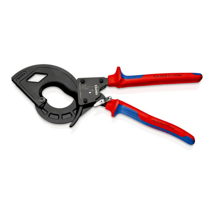 Coupe-câbles, (principe cliquet, 3 réglages) Knipex