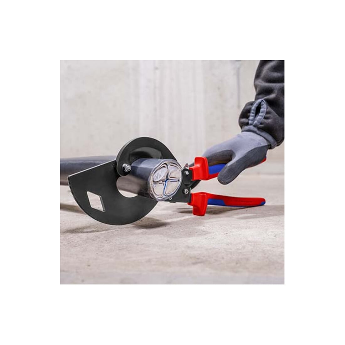 Coupe-câbles, (principe cliquet, 3 réglages) Knipex