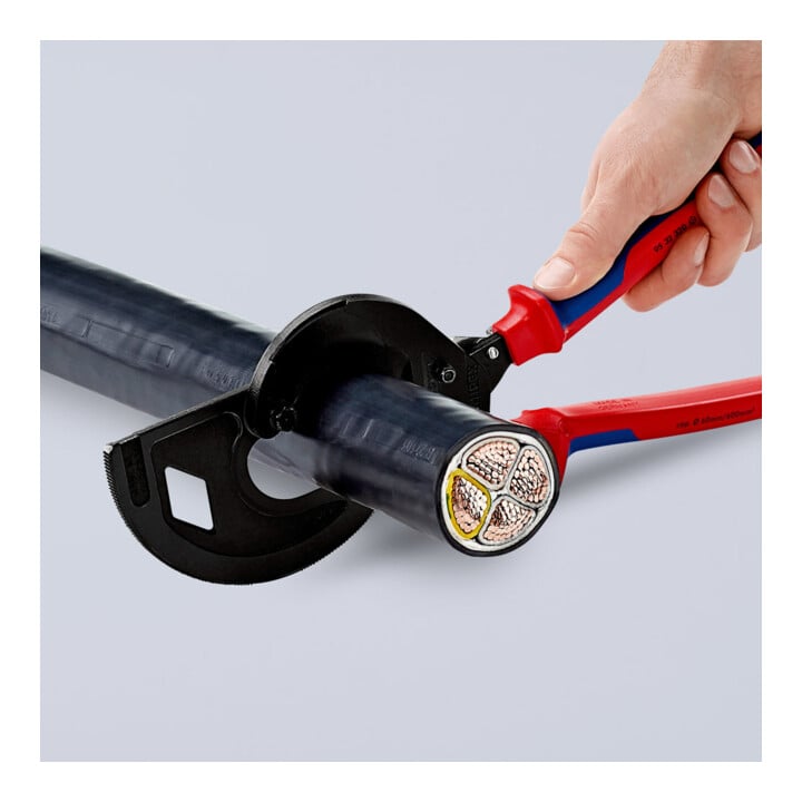 Coupe-câbles, (principe cliquet, 3 réglages) Knipex