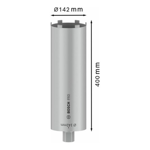 Couronne de forage à sec diamantée 1 1/4" UNC Best for Universal 142 mm, 400 mm, 6 segments, 11,5 mm
