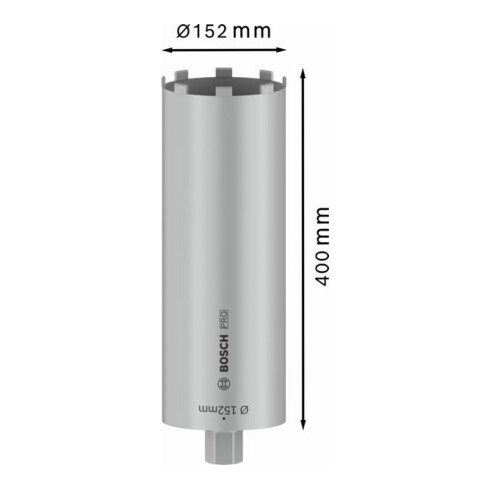 Couronne de forage à sec diamantée 1 1/4" UNC Best for Universal 152 mm, 400 mm, 8 segments, 11,5 mm