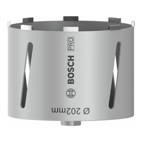 Couronne de forage à sec diamantée G 1/2" 202 mm, 150 mm, 9 segments, 7 mm