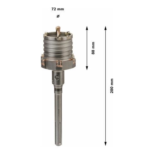 Couronne de forage creuse Bosch SDS max-9. pour marteaux perforateurs