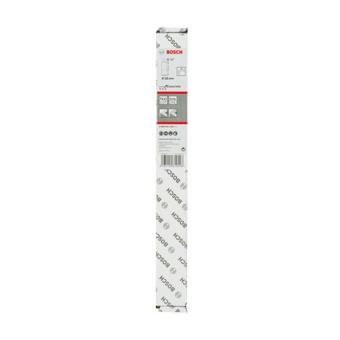 Couronne de forage diamantée à eau G 1/2" Best for Concrete 47 mm, 400 mm, bague, 10 mm