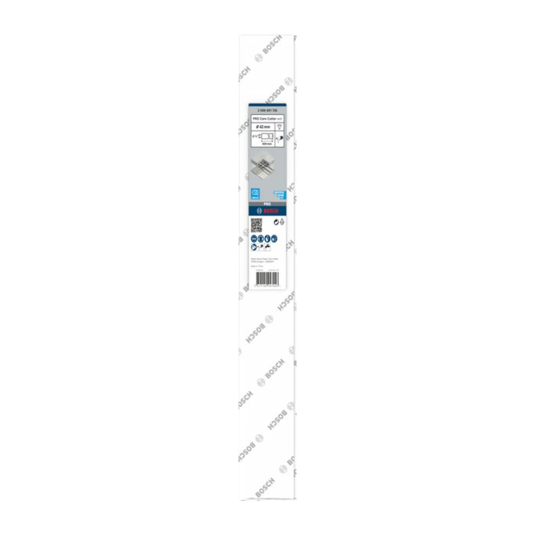 Couronne de forage diamantée Bosch Standard for Concrete 42 mm, 400 mm, 4, 10 mm, G 1/2"
